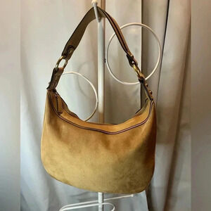 Liz Claiborne FAITHE Top Zip Shoulder Bag Purse Tan